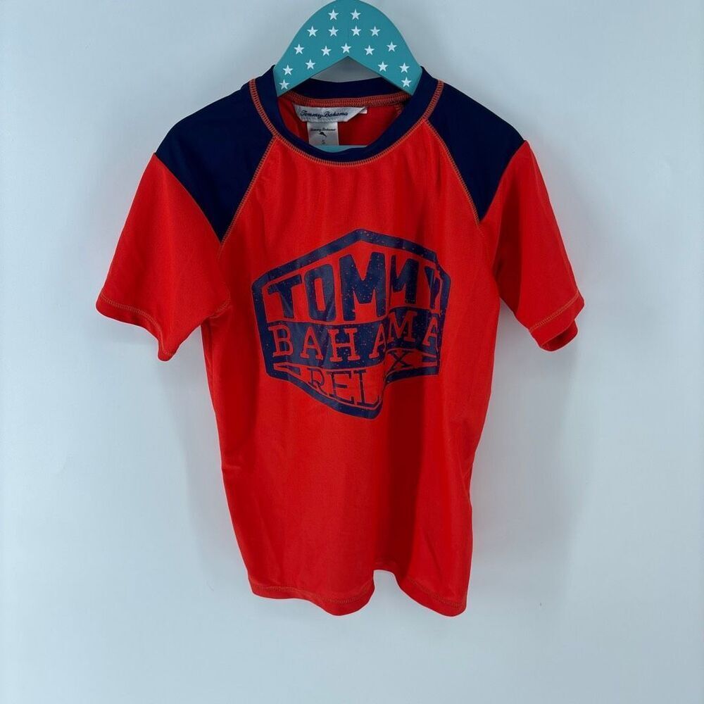 Tommy Bahama Red blue short sleeve wicking shirt